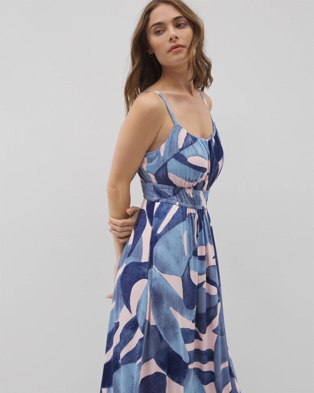 Soft Jersey Paradiso Midi Bra Dress - TROPICAL BREEZE GRAND SKY | Soma Online