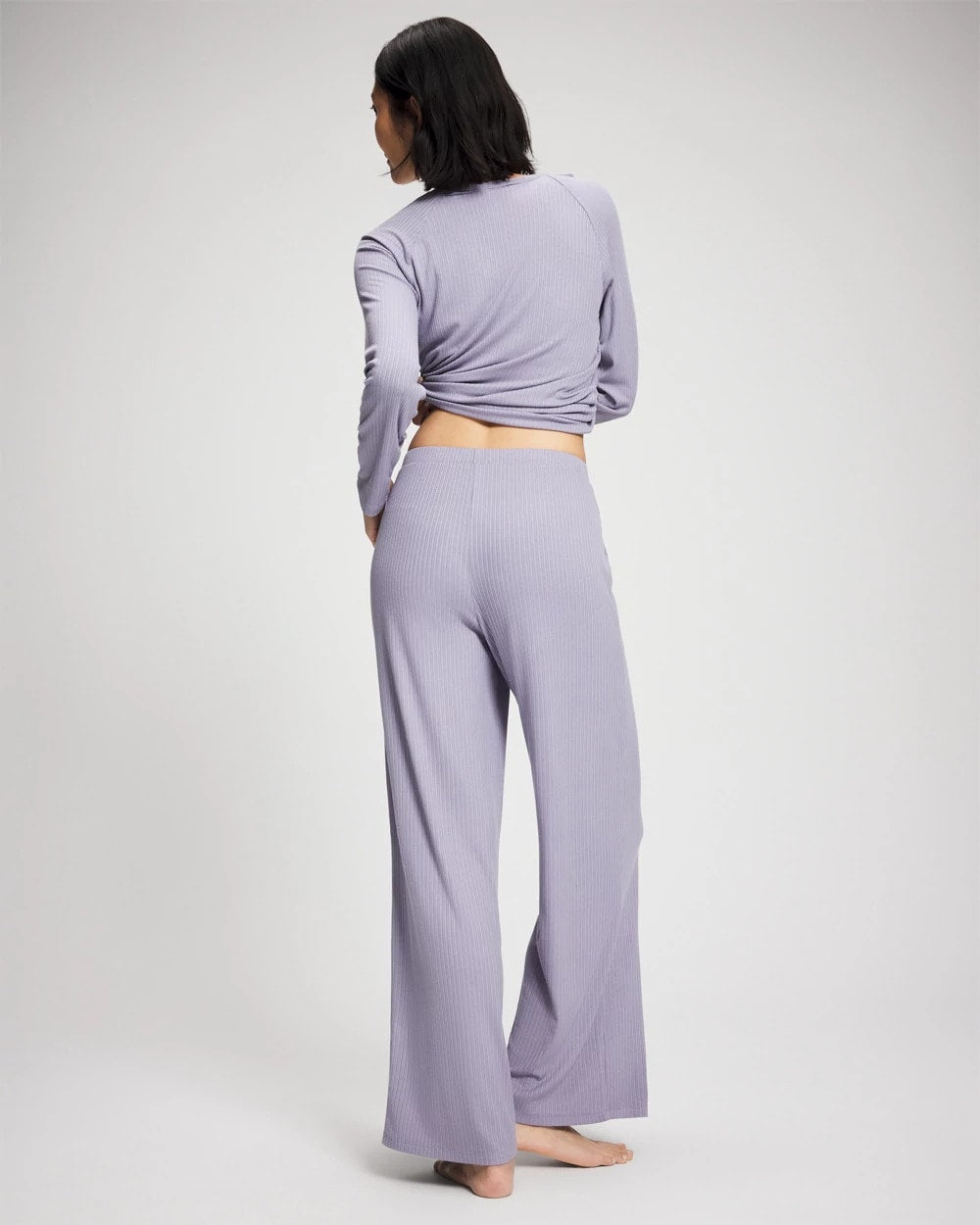 Pointelle Wide Leg Pajama Pant - LAVENDER CLOUD | Soma for sale