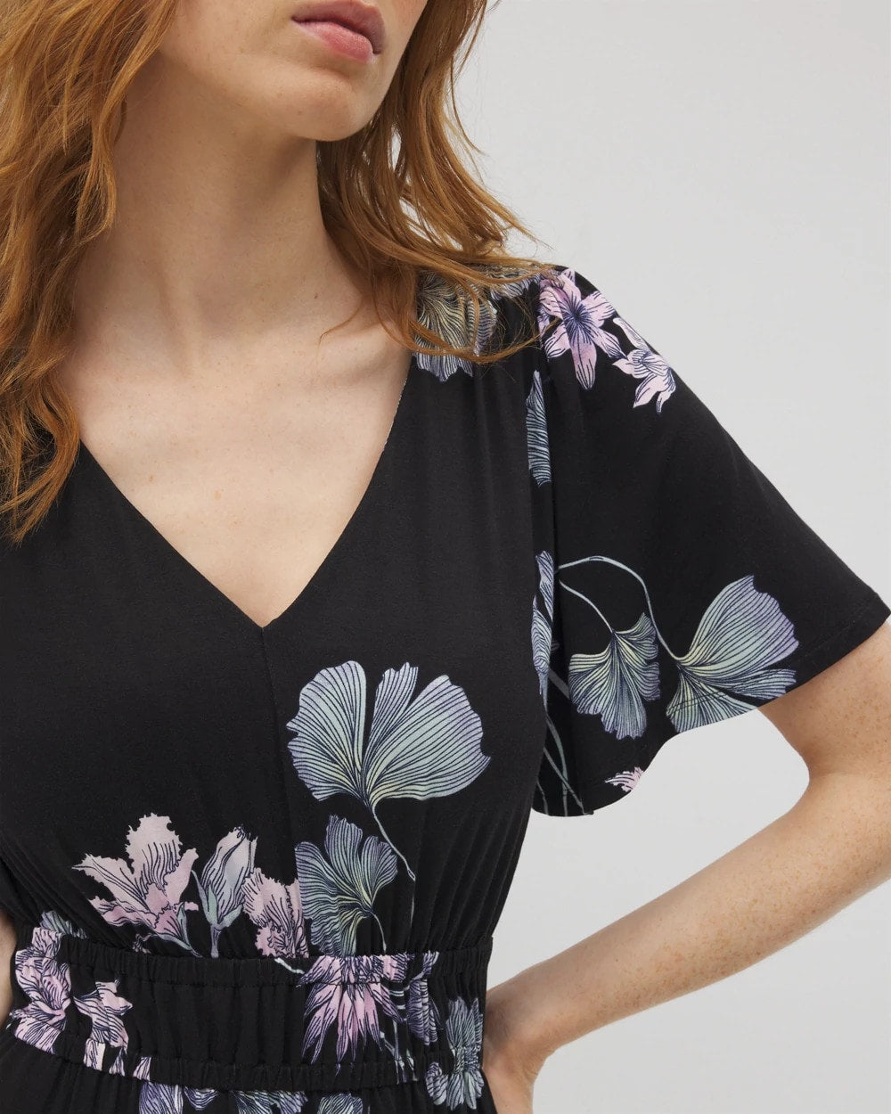Oasis Midi Bra Dress - FLORAL HAVEN BLACK | Soma on sale