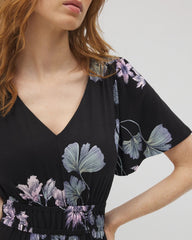 Oasis Midi Bra Dress - FLORAL HAVEN BLACK | Soma on sale