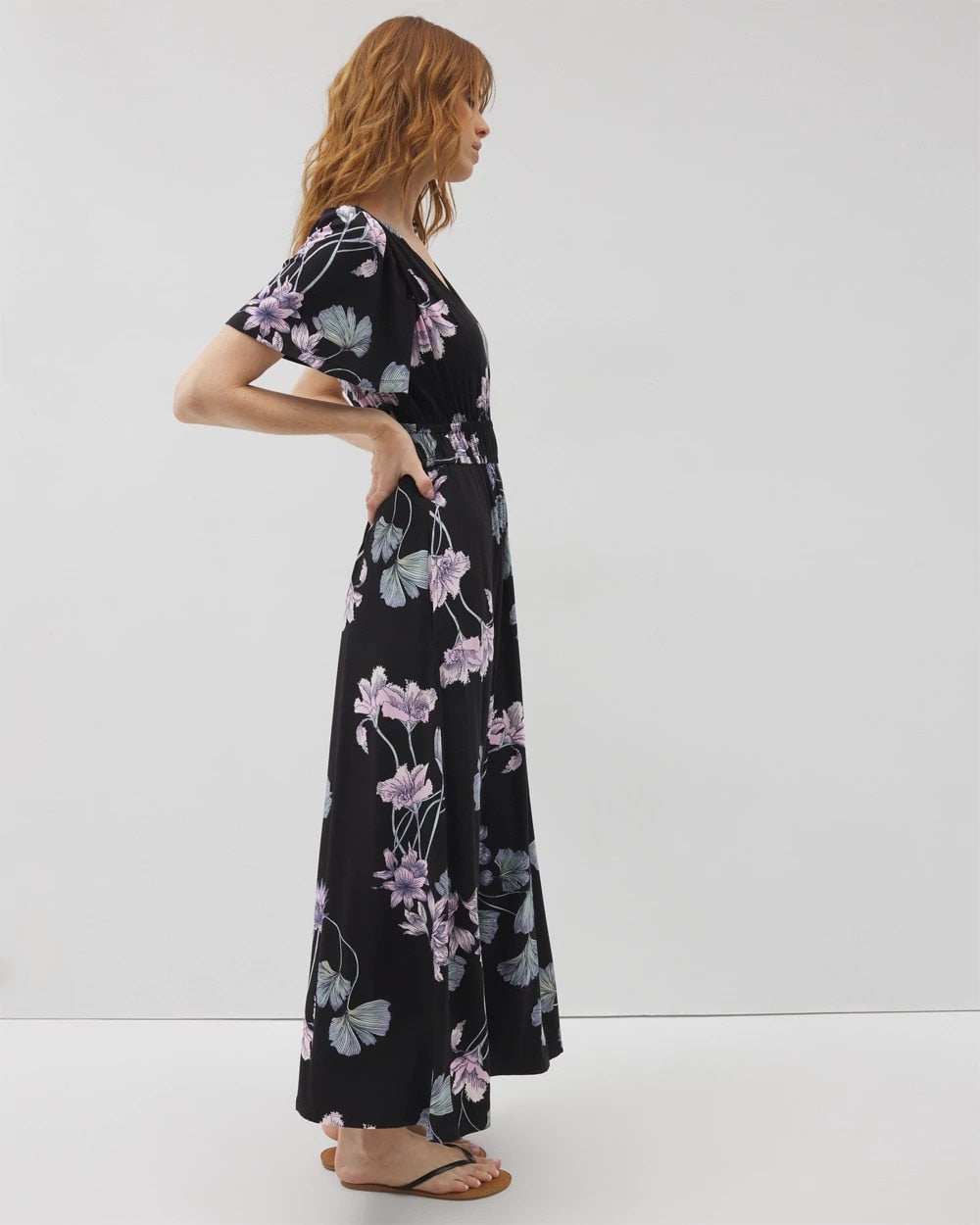 Oasis Midi Bra Dress - FLORAL HAVEN BLACK | Soma on sale