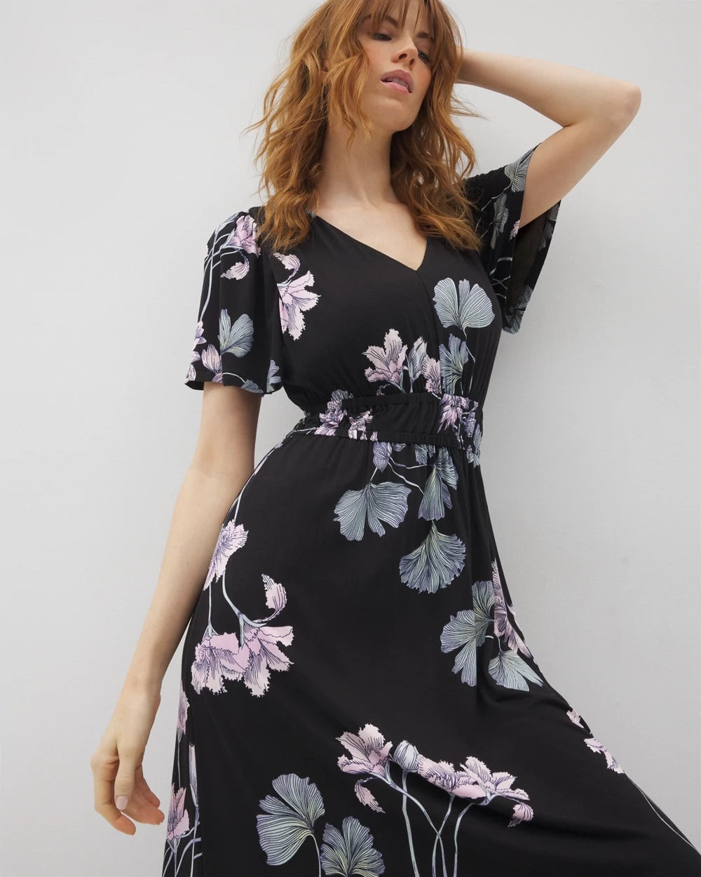 Oasis Midi Bra Dress - FLORAL HAVEN BLACK | Soma on sale