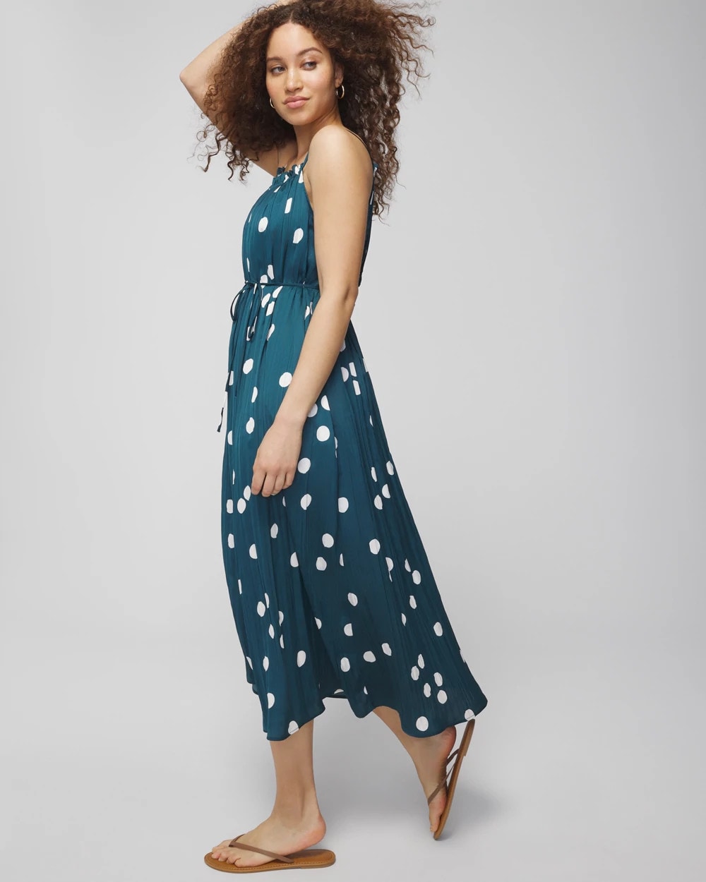 Pleated Tie Midi Bra Dress - BELLE DOT DARK HARBOUR | Soma sale