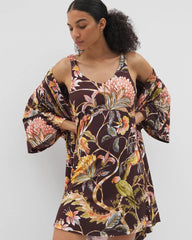 Shirred Strap Chemise - PARROT-DISO PLUME G PLUM | Soma sale