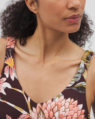 Shirred Strap Chemise - PARROT-DISO PLUME G PLUM | Soma sale