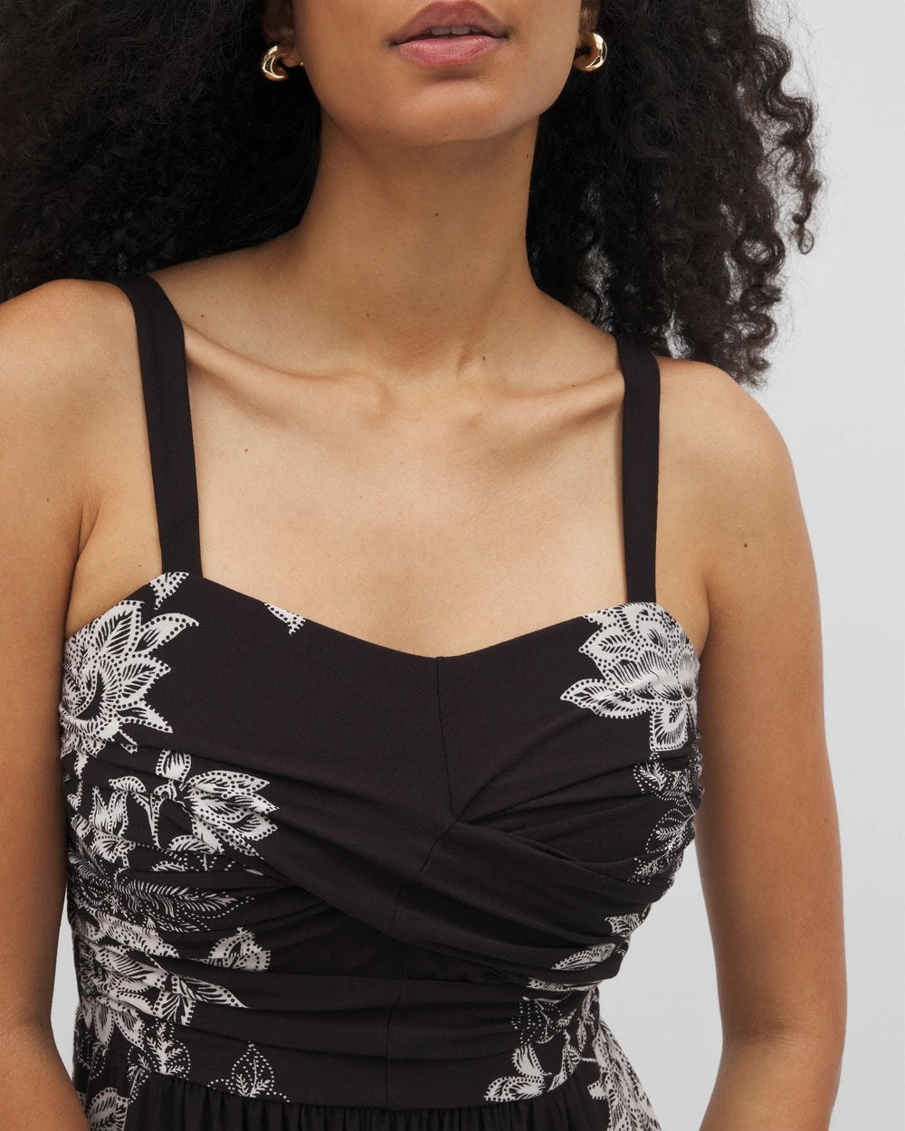 Cabana Handkerchief Bra Dress - STAMPED FLORAL SCARF BLK | Soma sale