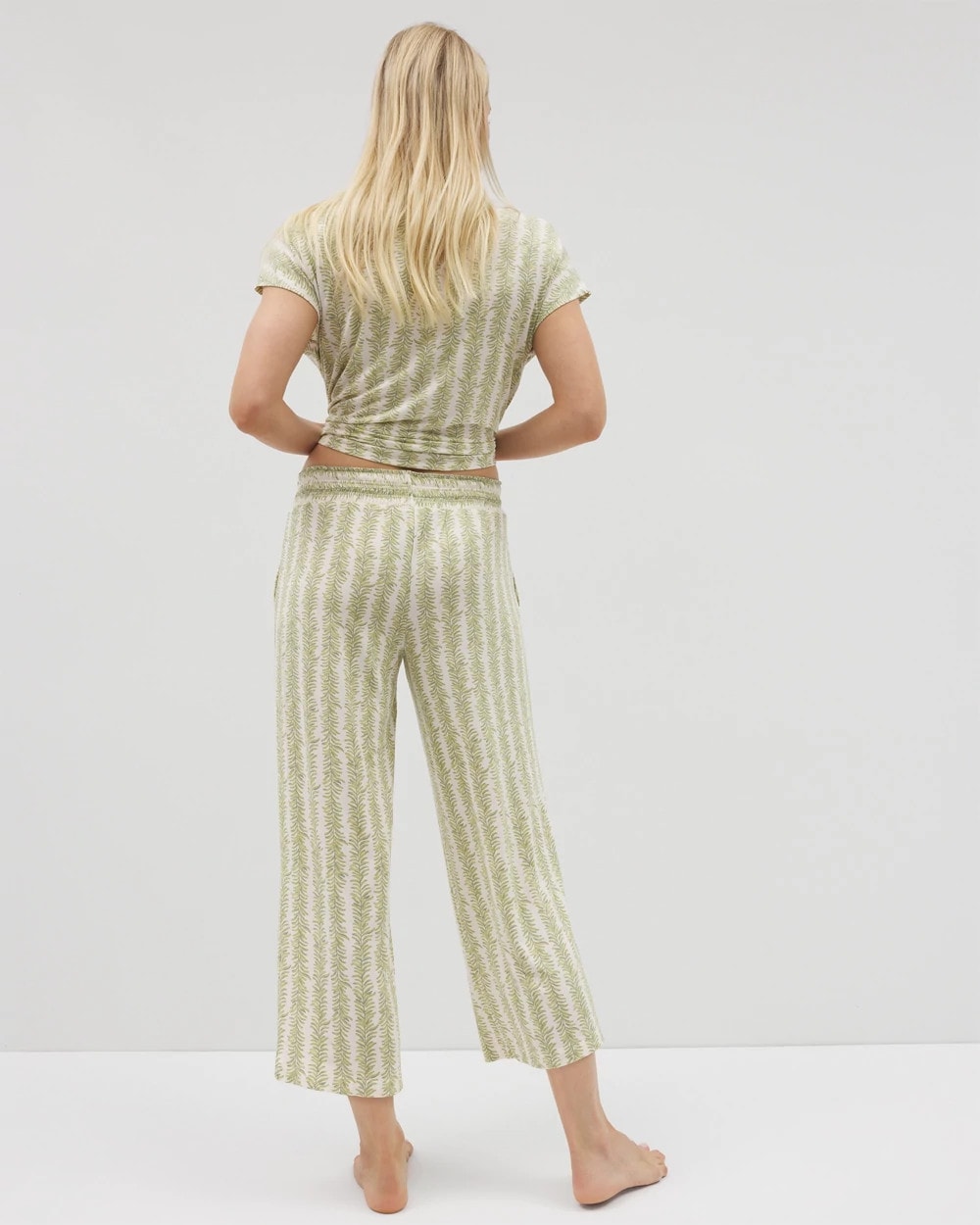 Cropped Pajama Pants - CHILL STRIPE CHAMPAGNE | Soma discount