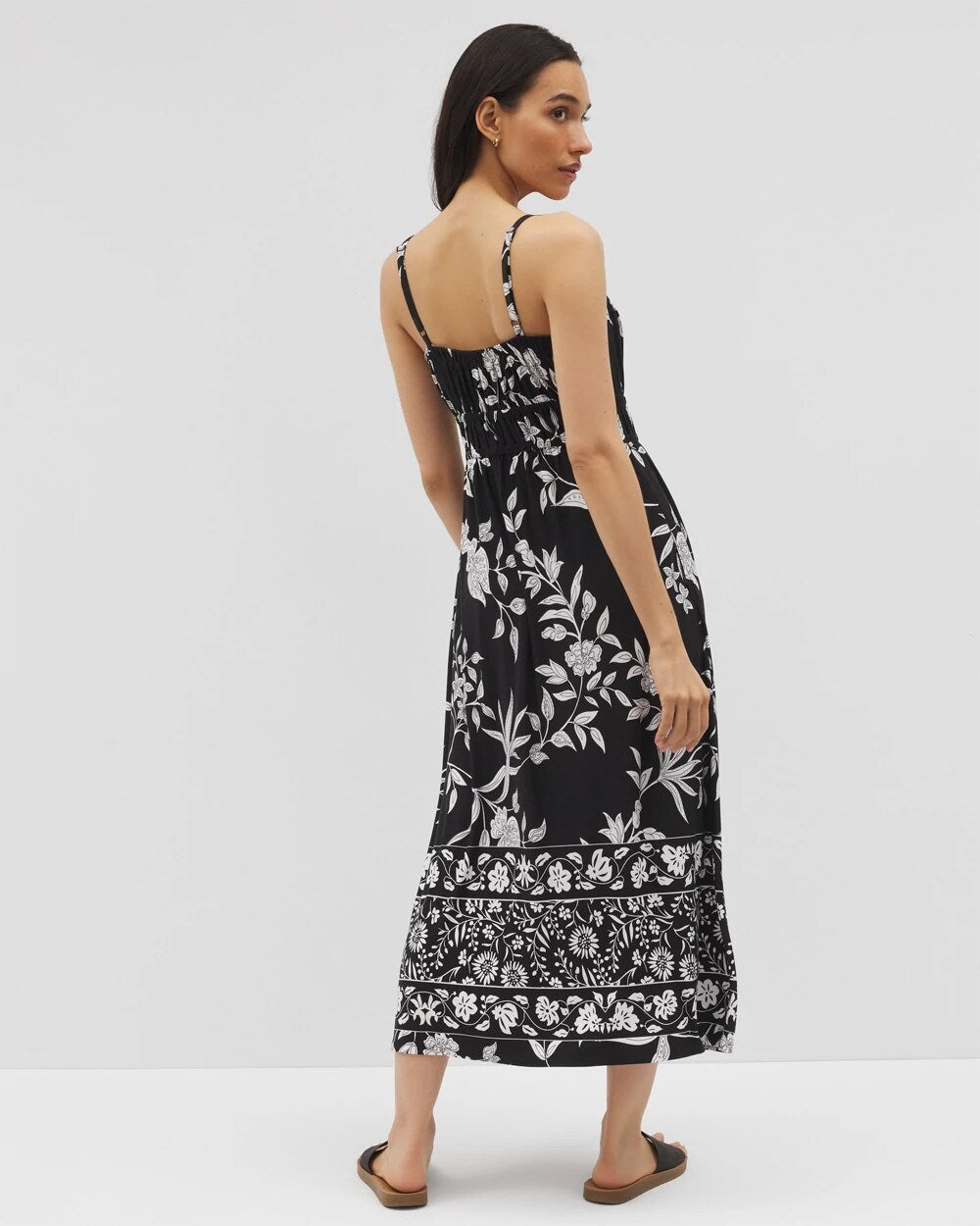 Paradiso Midi Bra Dress - PEACEFUL FLORA BLK | Soma Online