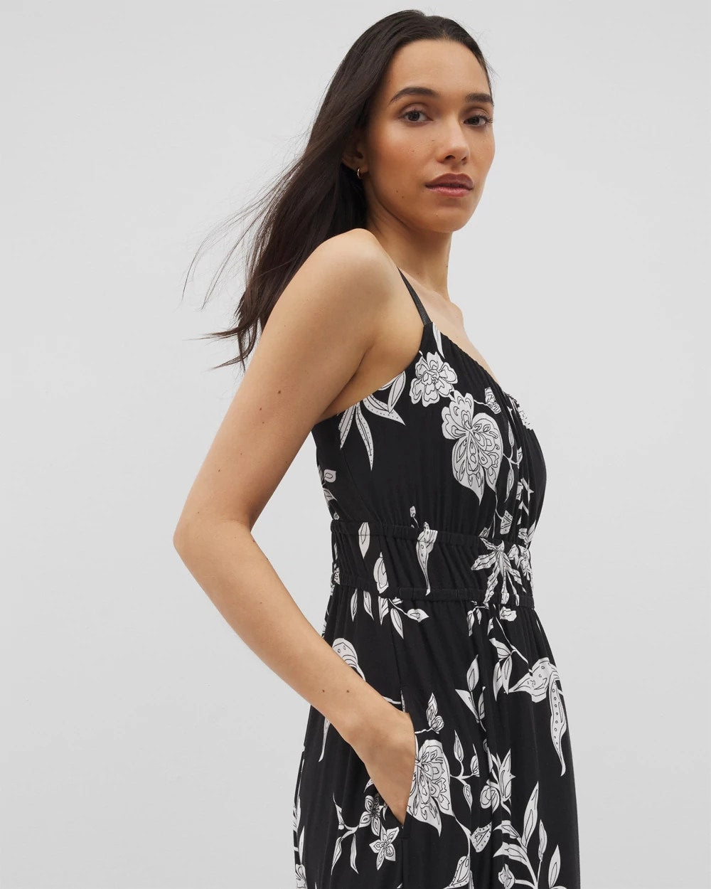 Paradiso Midi Bra Dress - PEACEFUL FLORA BLK | Soma Online