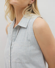 Beach Cotton Short Dress - BLUE HEAVEN STRIPE | Soma discount