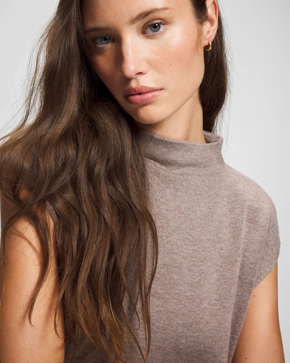 Premier Knit Sweater Funnel Neck Midi Dress - HEATHER FAWN | Soma Online