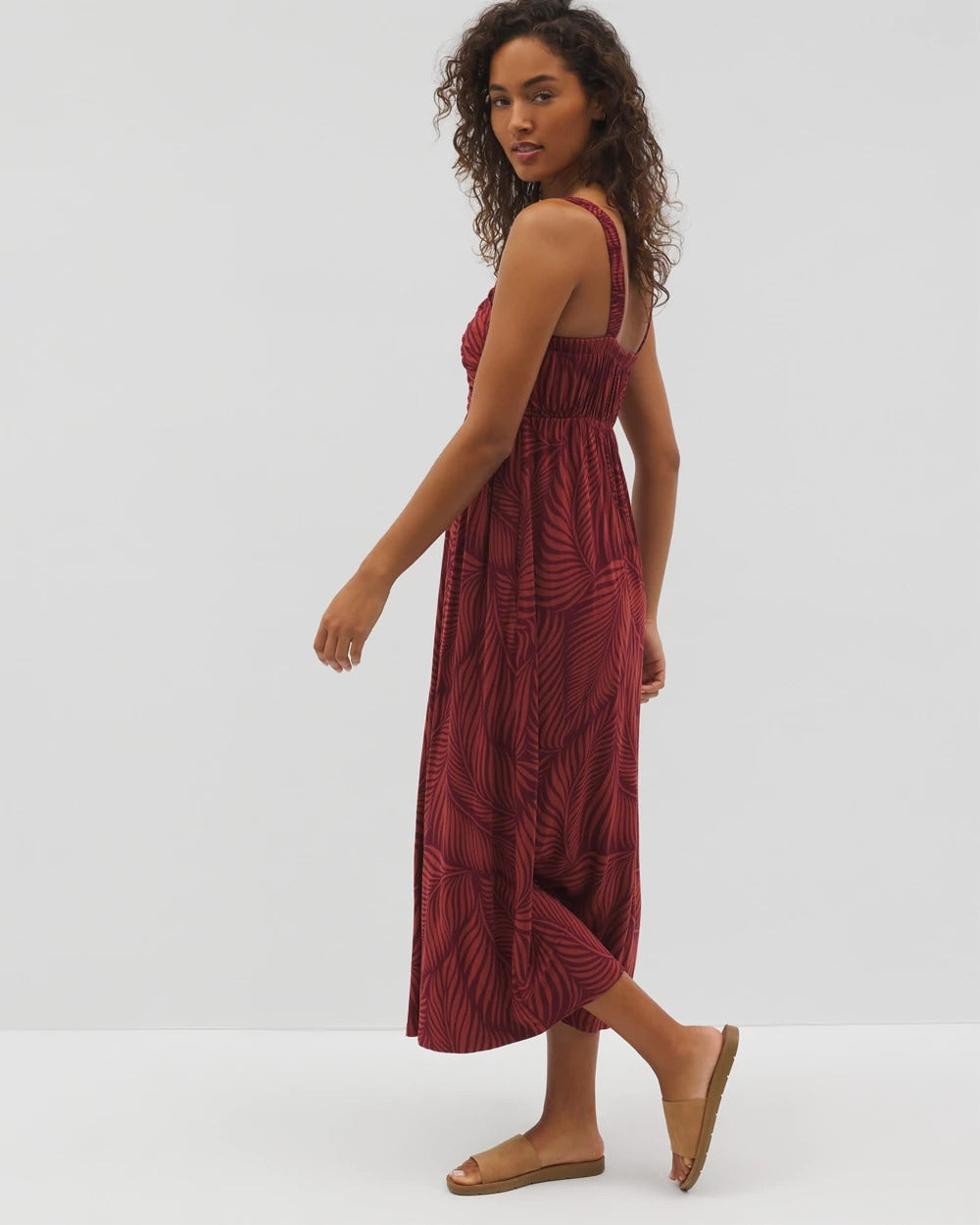 Cabana Midi Bra Dress - PEACEFUL PALMS MID VELVET | Soma for sale