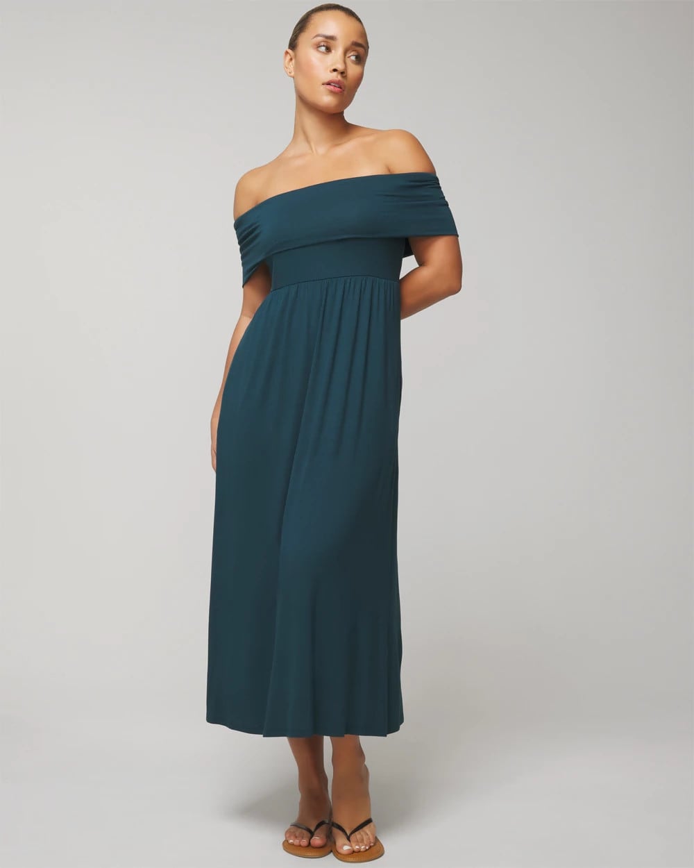 Off-The-Shoulder Midi Bra Dress - DARK HARBOUR | Soma outlet