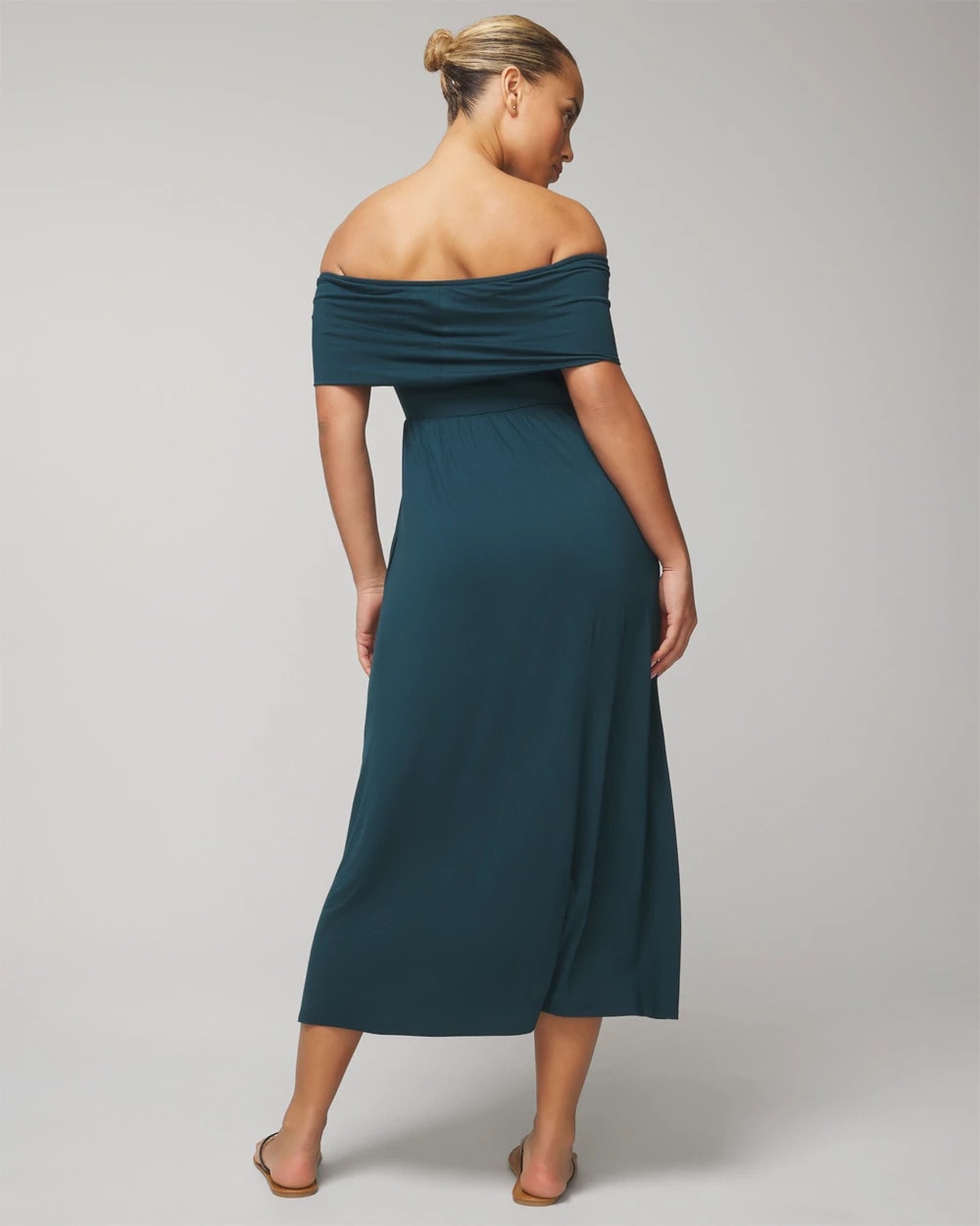 Off-The-Shoulder Midi Bra Dress - DARK HARBOUR | Soma outlet