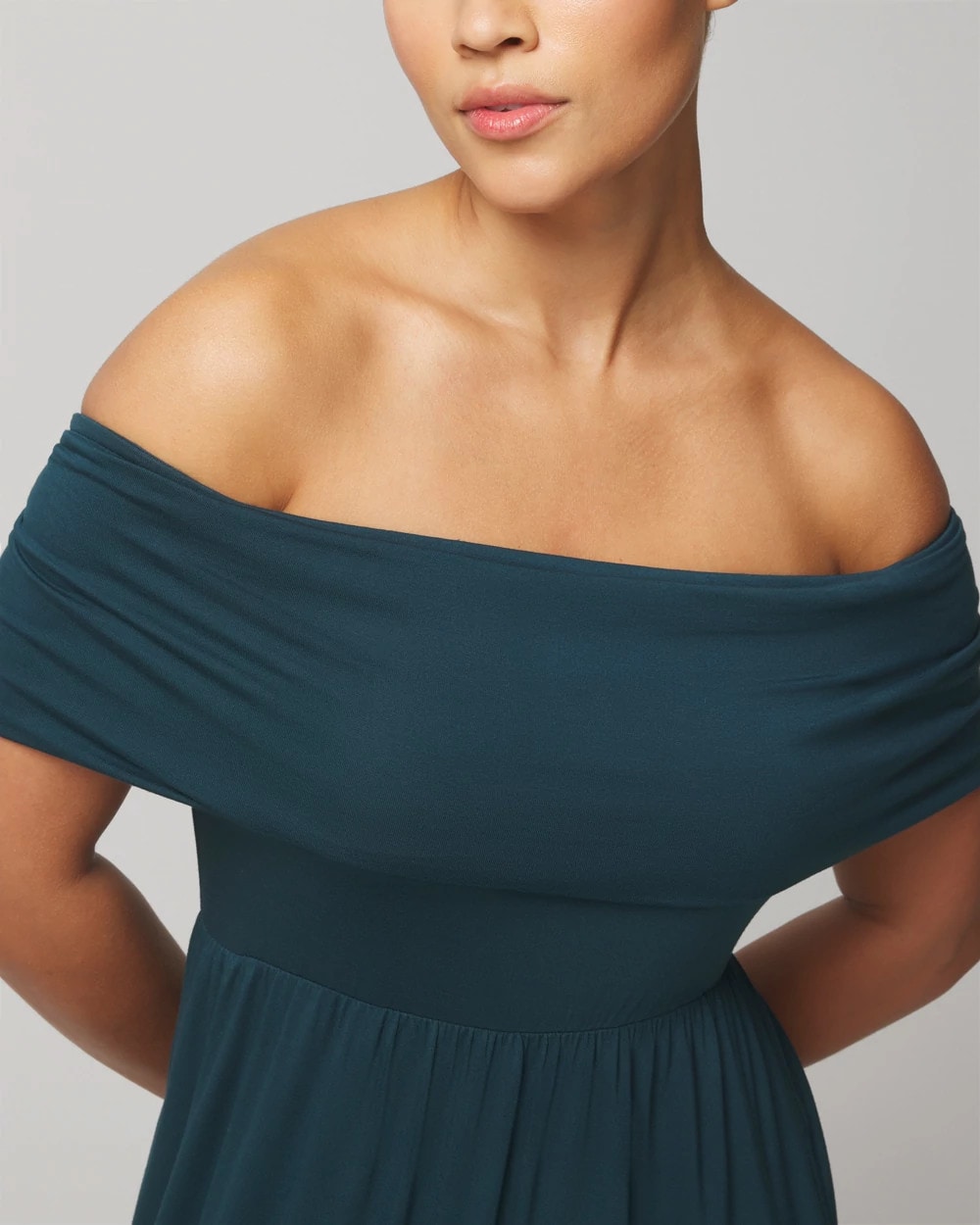 Off-The-Shoulder Midi Bra Dress - DARK HARBOUR | Soma outlet