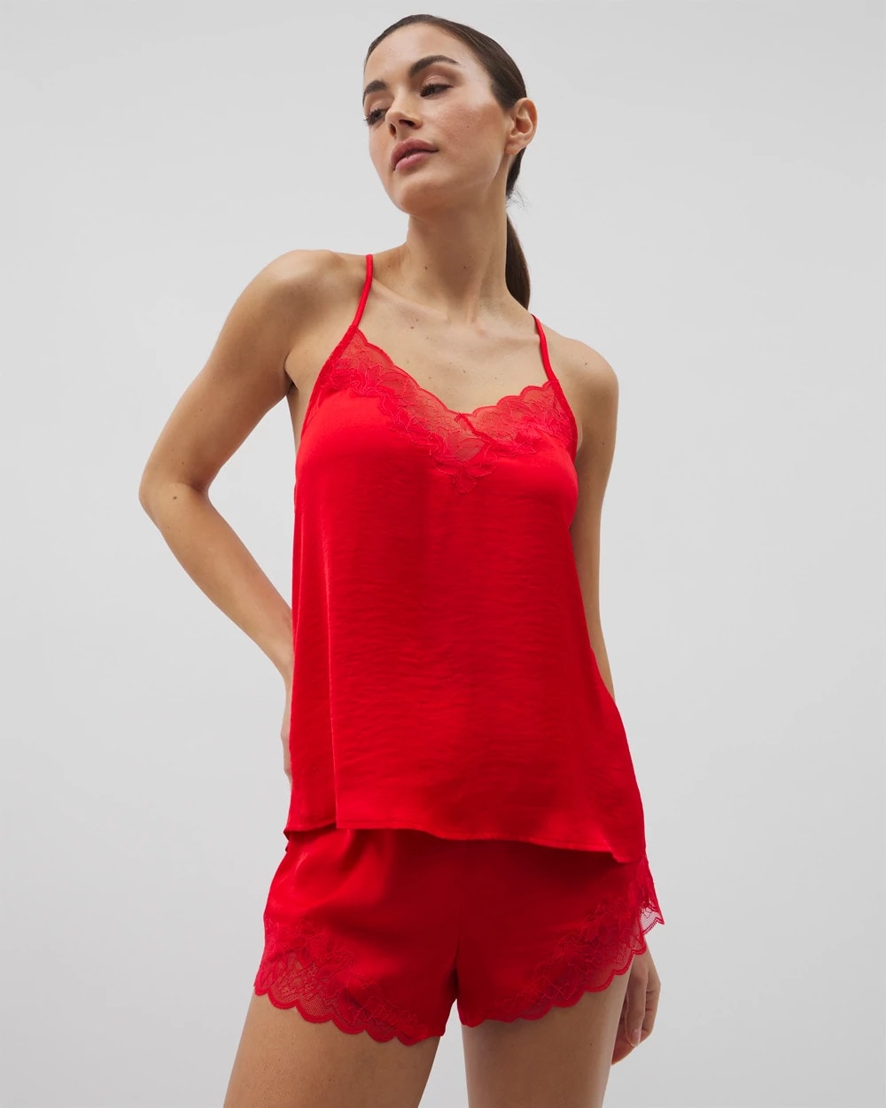 Lace Trim Pajama Cami - DARE ME RED | Soma near me