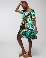 Tiered Short Bra Dress - BUNGALOW PALMS COCONUT | Soma on sale