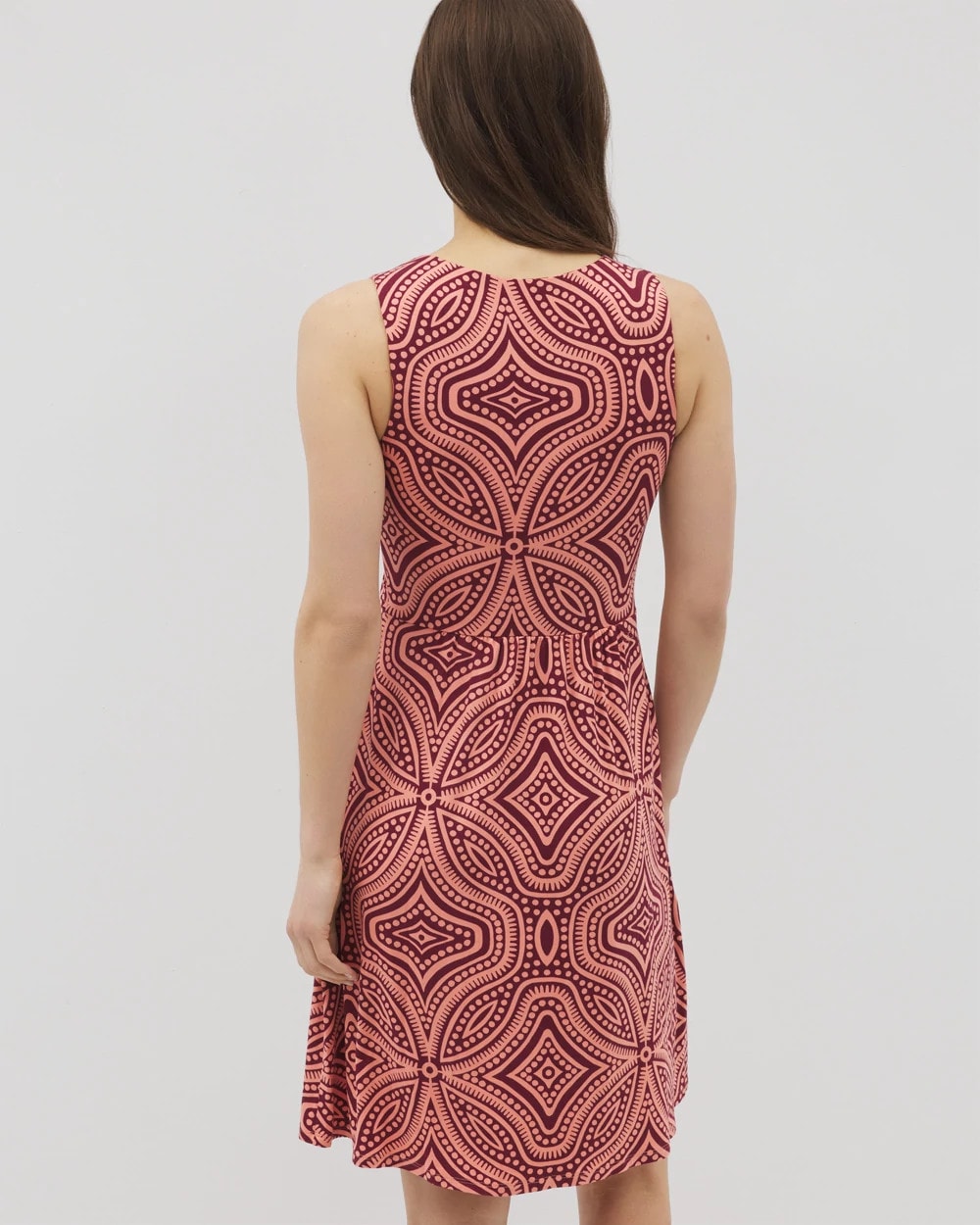 V-Neck Short Bra Dress - GOA GEO GRAND VELVET PLUM | Soma Online