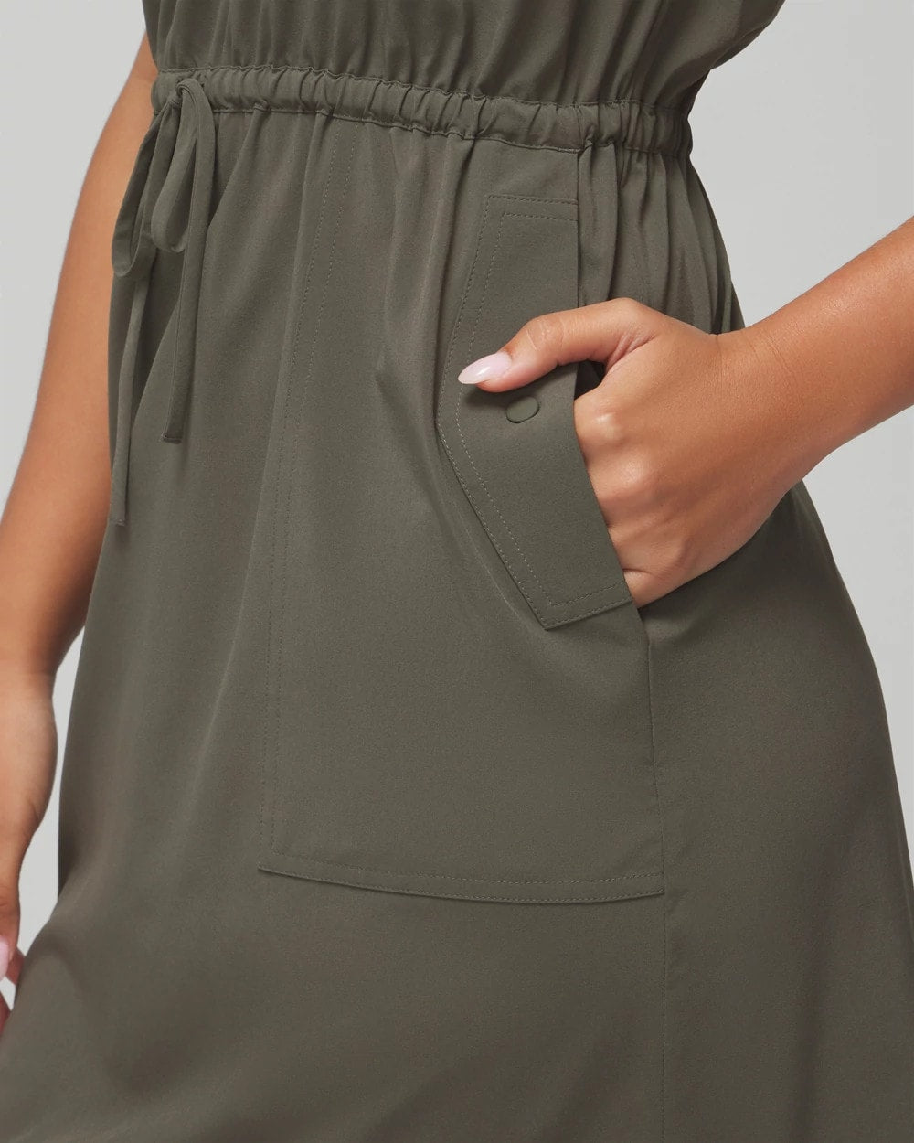 Tank Cargo Dress - DARK GRAY OLIVE | Soma on sale