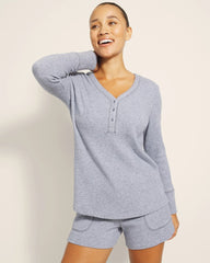 Long-Sleeve Pajama Henley - LUNAR TIDE | Soma on sale