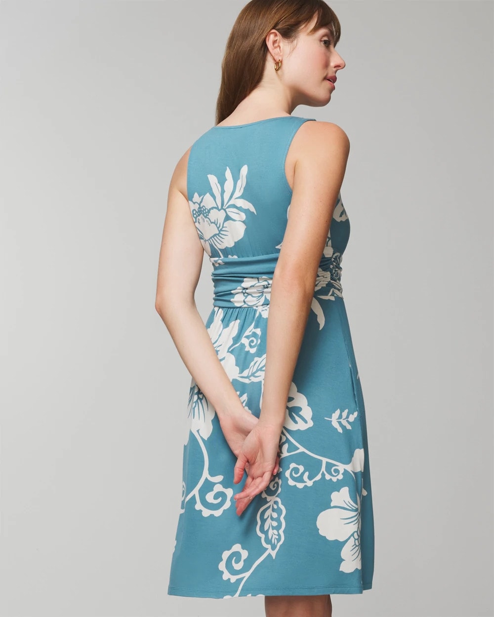 Draped Empire Short Bra Dress - GARDEN TAPESTRY G BLUE | Soma discount