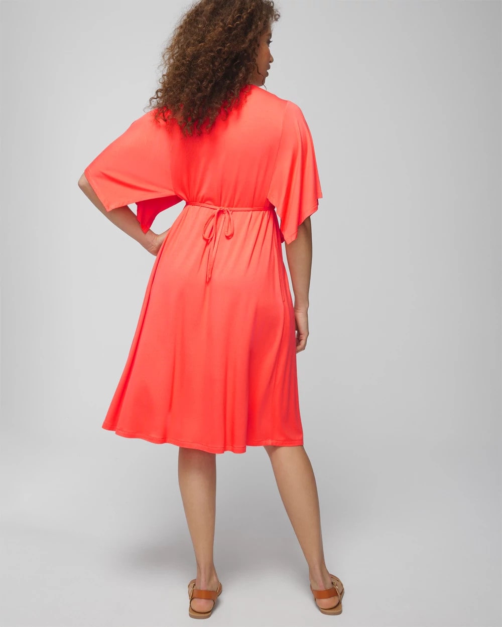 Flutter Sleeve Short Bra Dress - VIVID CORAL | Soma Online