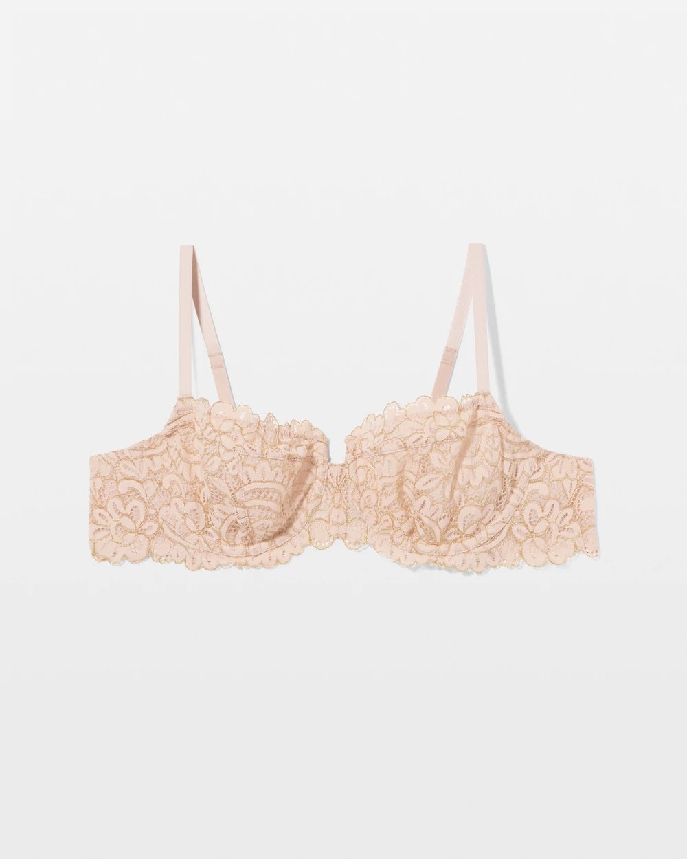 Unlined Lace Balconette Bra - CAMEO ROSE W/ GOLD LUREX | Soma near me