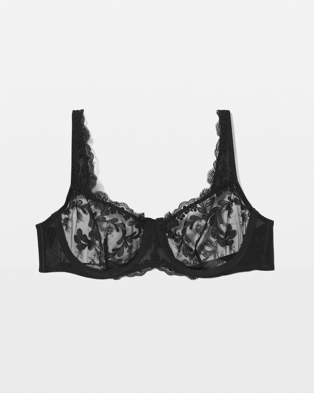 Sensuous Embroidery Balconette Bra - BLACK | Soma near me