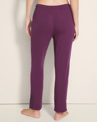 Rib Ankle Pajama Pants - BLACKBERRY WINE | Soma sale