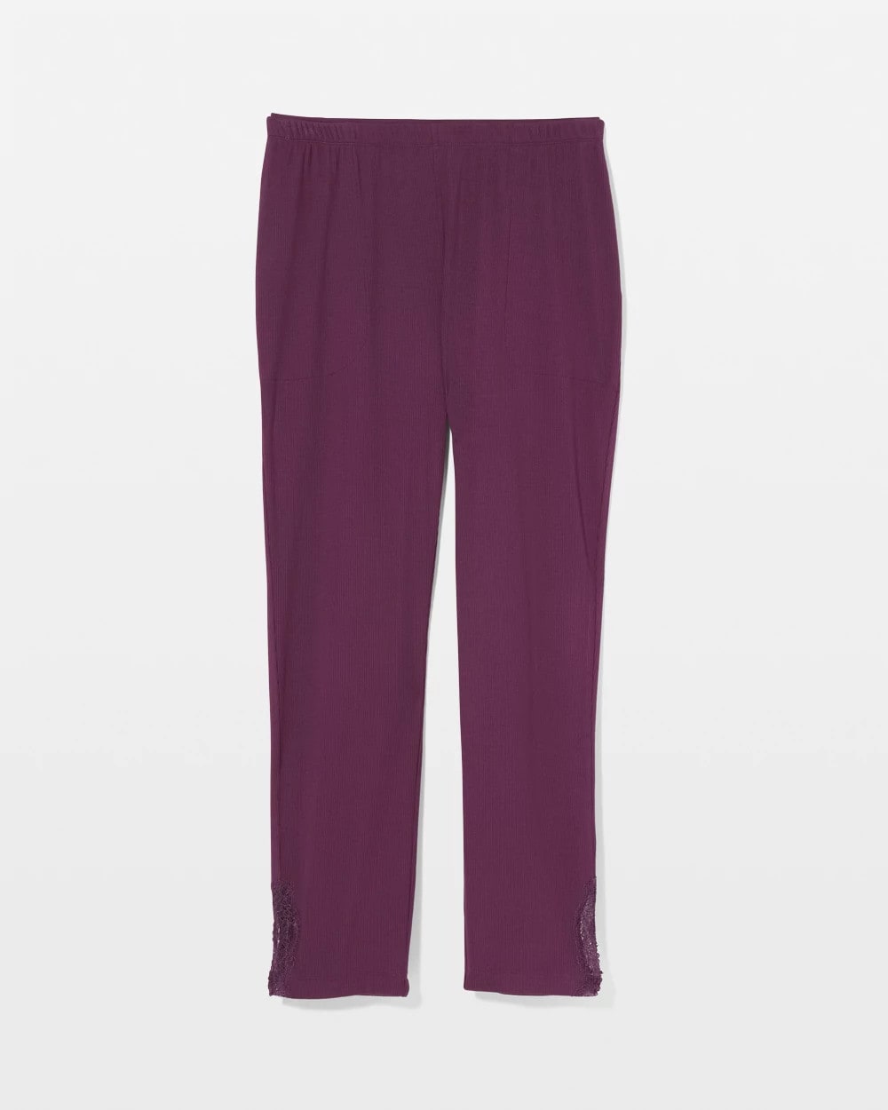 Rib Ankle Pajama Pants - BLACKBERRY WINE | Soma sale
