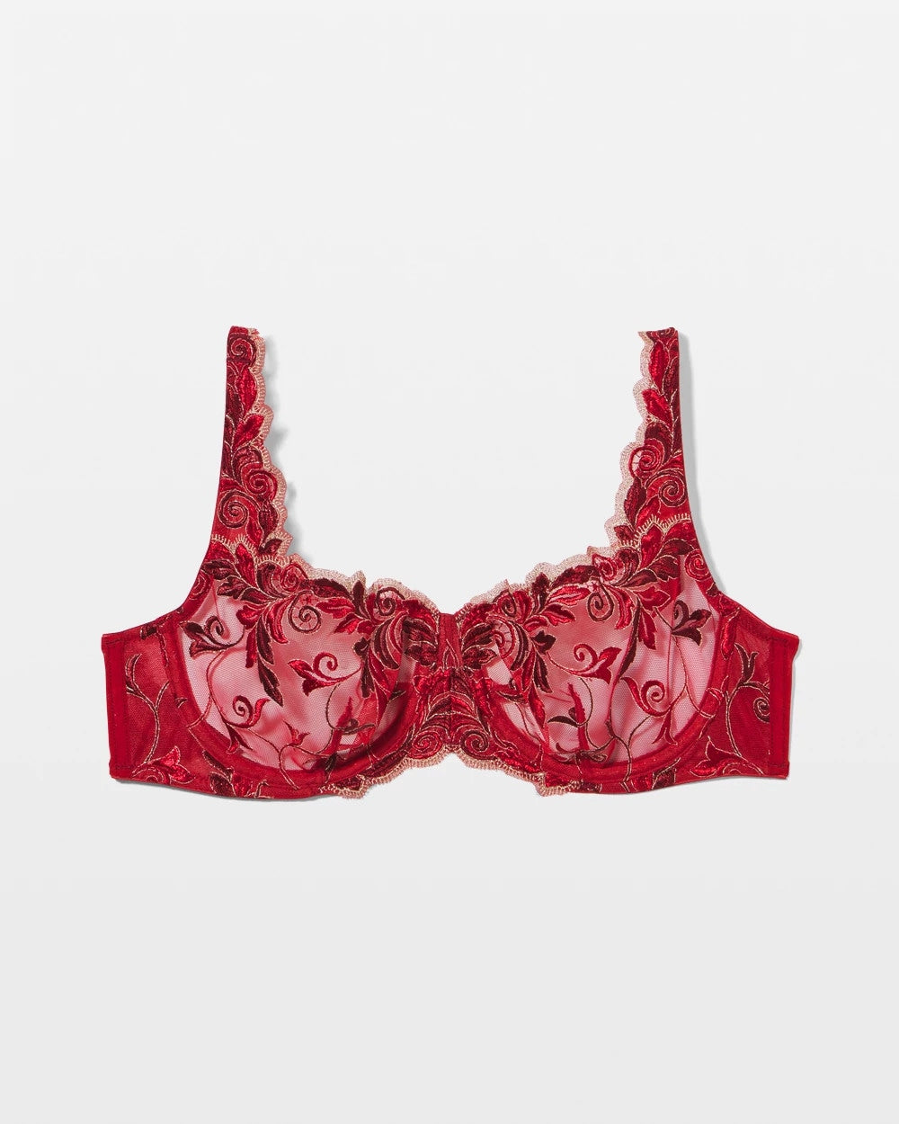 Unlined Bra - RED VELVET TONAL W/ LUREX | Soma near me