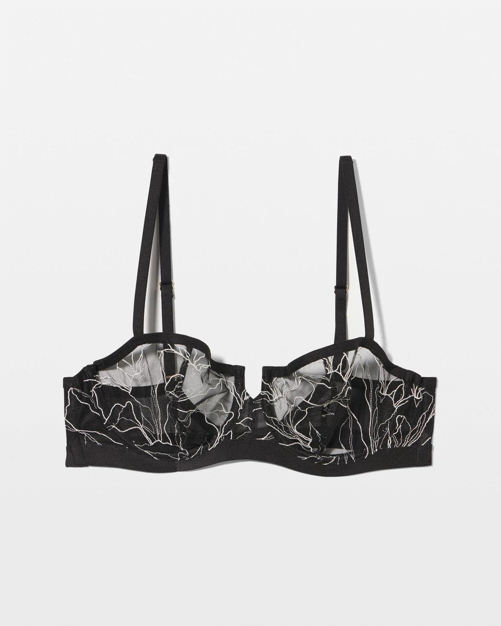 Embroidered Unlined Balconette - BLACK | Soma for sale
