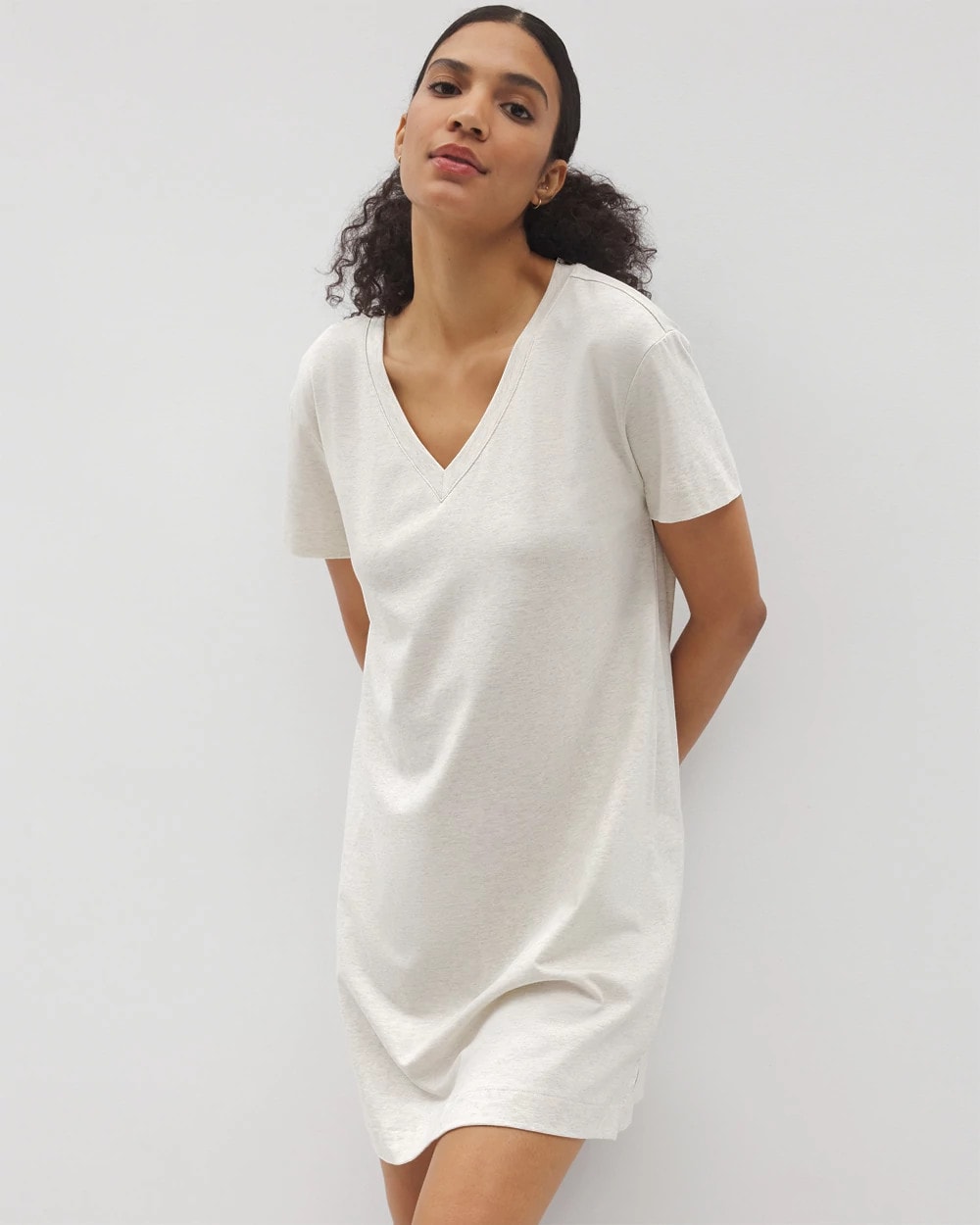 Short-Sleeve Sleepshirt - HEATHER CRYSTAL | Soma Online