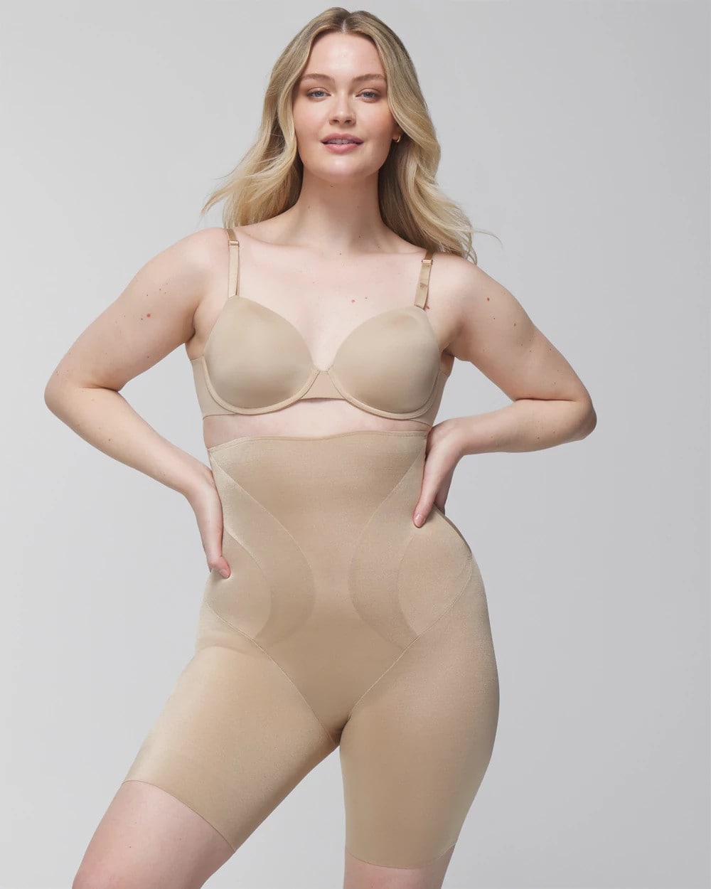 Mid-Level Shaping Vanishing Edge High-Waist Thigh Slimmer - WARM AMBER | Soma discount