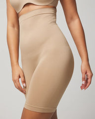 Mid-Level Shaping Seamless High-Waist Thigh Shaper - ALMOND | Soma outlet