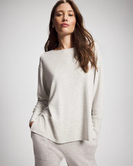 Ultra Soft Fleece Dolman Top - HEATHER STONE | Soma for sale
