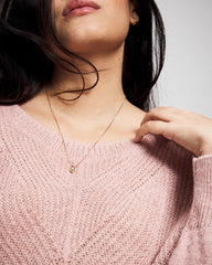 Shimmer Cable Knit Sweater - ADOBE ROSE | Soma discount