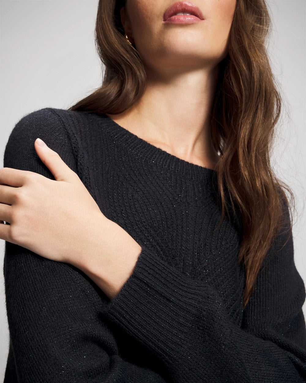 Shimmer Cable Knit Sweater - MIDNIGHT SKIES | Soma Online
