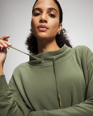 Ultrasoft Fleece Relaxed Funnel Neck Sweatshirt - DARK SAGE | Soma discount