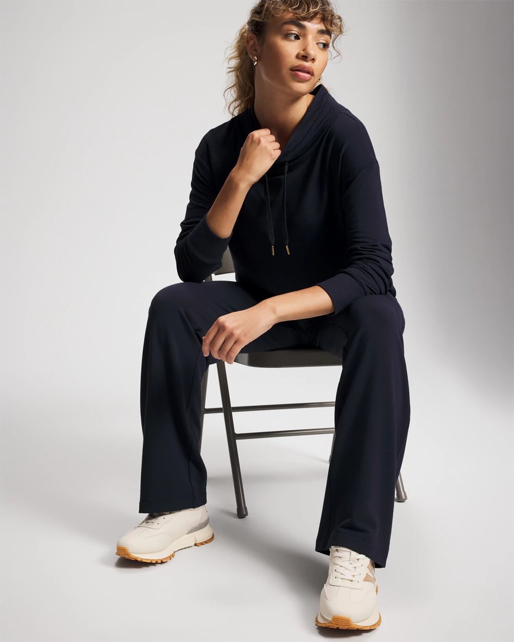Ultrasoft Fleece Relaxed Funnel Neck Sweatshirt - MIDNIGHT SKIES | Soma Online