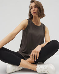 Rib Knit Sleeveless Top - DARK GRAY OLIVE | Soma Online