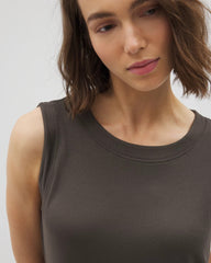 Rib Knit Sleeveless Top - DARK GRAY OLIVE | Soma Online