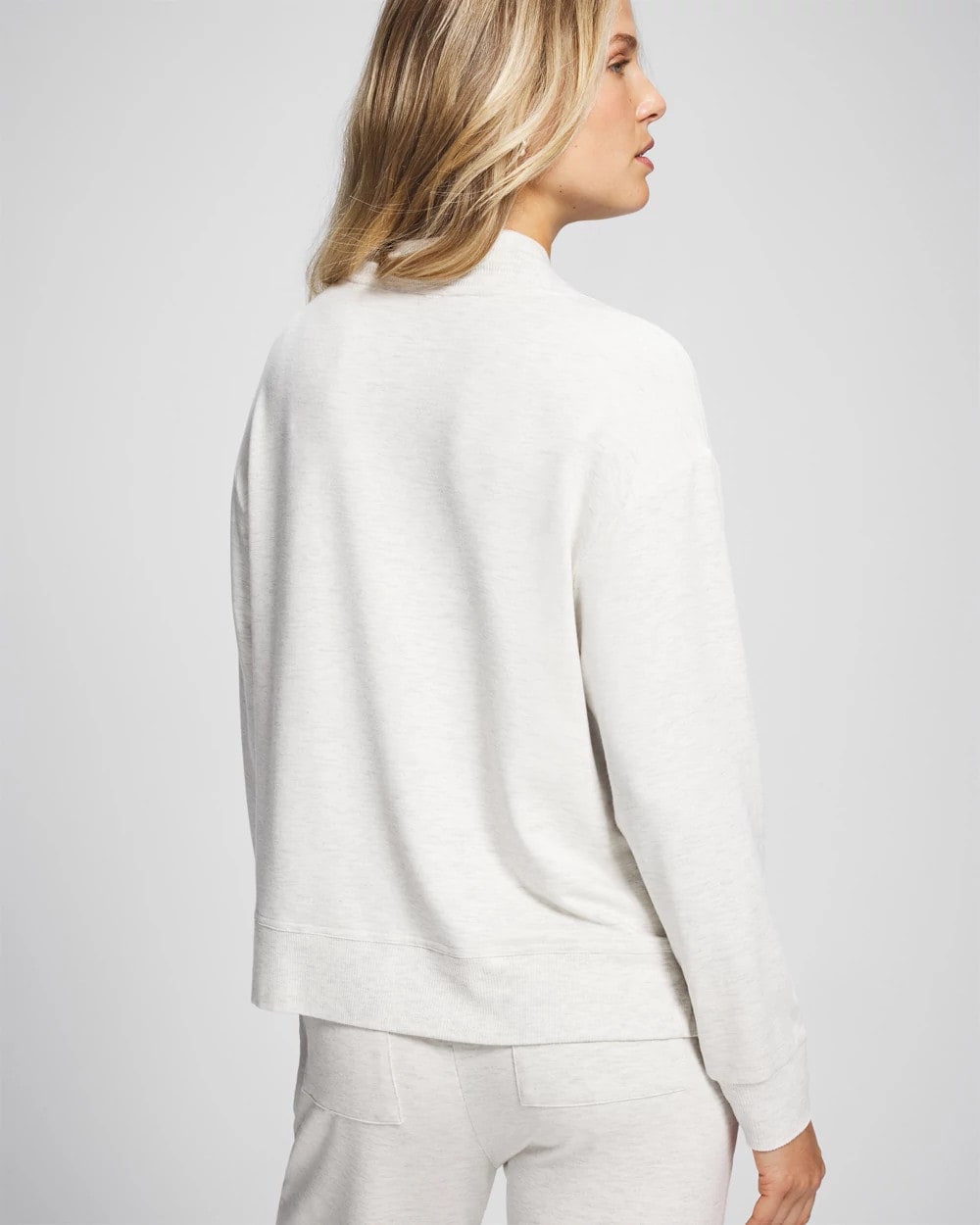 Ultrasoft Fleece Quarter Zip Sweatshirt - HEATHER DREAM | Soma for sale