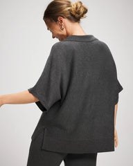 Premier Knit Sweater Collared Top - HEATHER QUARTZ | Soma on sale