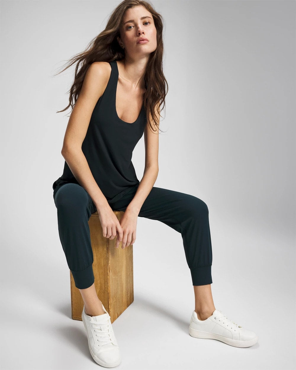 Soft Jersey Racerback Bra Tank - DEEPEST MARINE | Soma discount