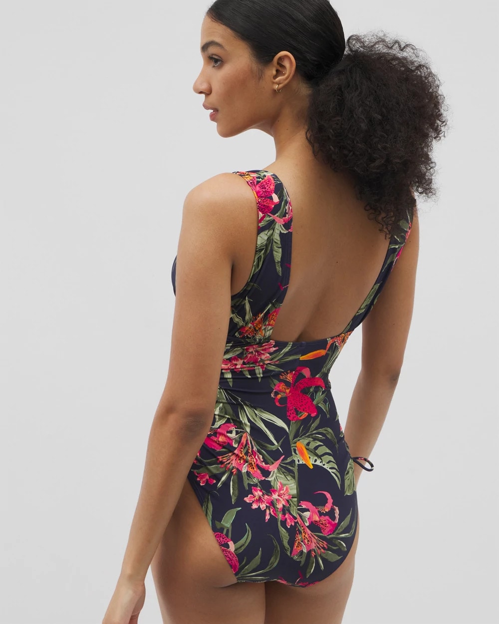 Soma Swim V-Neck One-Piece - LE TIGRE TROPICAL NAVY | Soma Online