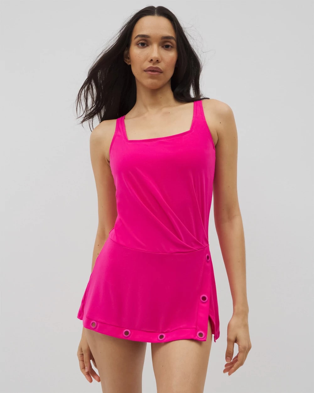 Beyond Control Grommets Swim Dress - DRAGON FRUIT | Soma Online