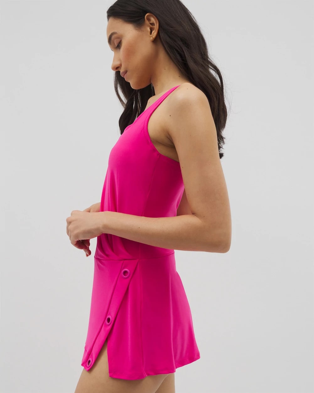 Beyond Control Grommets Swim Dress - DRAGON FRUIT | Soma Online