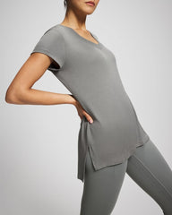 Rib Knit V-Neck Tee - SEDONA SAGE | Soma outlet