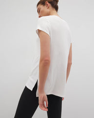 Rib Knit V-Neck Tee - OPTIC WHITE | Soma near me